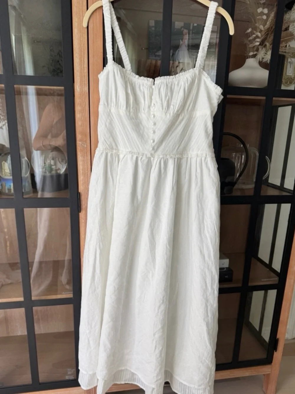 Commense White High-Low Sundress with Ruffle Hem - Picture 4 of 9